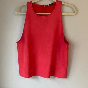 Zara sleeveless crop shirt